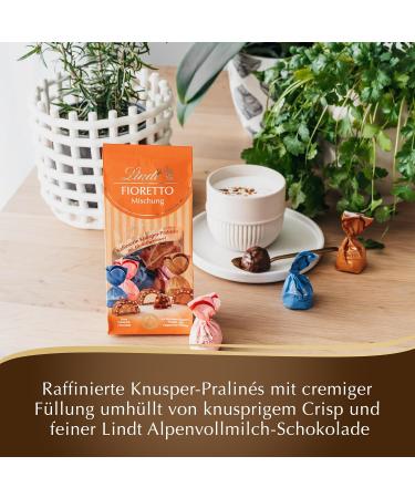 Lindt Fioretto Minis Chocolate Gift - 115g Assortment of Marzipan Cappuccino & Nougat Pralines | Ideal International Gift Pack (5) - Buy Online on GoSupps.com