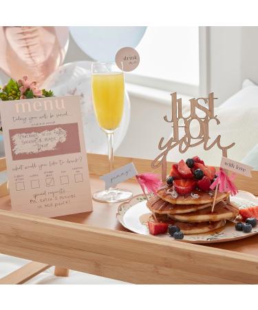Ginger Ray 'Best Mum Ever' Customisable Rose Gold Breakfast In Bed Set Breakfast Set - Buy Online on GoSupps.com