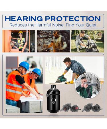NAIICUTE Noise Protection Earplugs - Reusable Soft Silicone Perfect for DIYers & Professionals | 2 Pairs Black - Buy Online on GoSupps.com