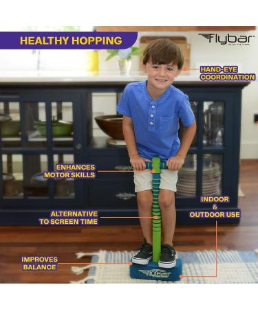 Flybar My First Foam Jump and Squeak Pogo Stick - Safe Pogo Stick for Kids Ages 3 & Up (Blue) - Buy Online on GoSupps.com