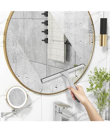 AmazerBath 10-Inch Shower Squeegee for Glass Doors - All-Purpose with Hook for Windows, Mirrors, Tiles, Car Glass - Gray - Buy Online on GoSupps.com