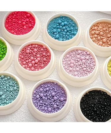 6 Bottles Metal Steel Balls Studs Nails Caviar Beads Macaron Art Beads for DIY Art Decorations Metal Caviar Nails Beads - Buy Online on GoSupps.com