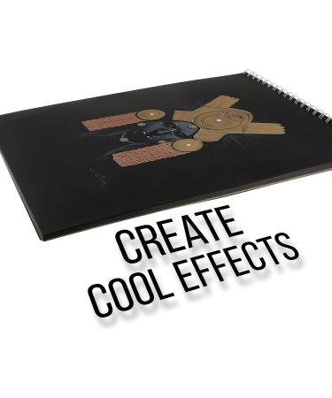 U.S. Art Supply 11x14 Premium Black Sketch Pad, 2 Pack - 30 Sheets Each, Spiral Bound Drawing Paper for Colored Pencils, Gel Pens, Oil Pastels - 64lb Heavyweight Paper (140gsm) - Buy Online on GoSupps.com