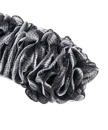 Arswin Shower Body Brush & Loofah on a Stick - Back Scrubber for Exfoliating Bath - Long Handle Mesh Sponge (Black) - Buy Online on GoSupps.com