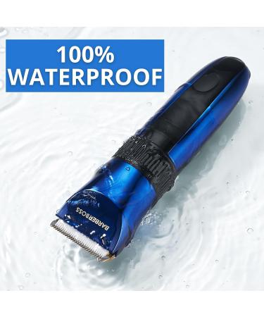 BarberBoss Cordless Self-Sharpening Trimmer - Waterproof, LED Display, Fast Charging, Ceramic Blades, 8 Color Comb Attachments - QR-2082 - Buy Online on GoSupps.com