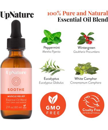 Soothe Essential Oil Roll Blend 2oz - Relieve Muscle Pain & Discomfort, Breathe Easy, Improve Circulation - Peppermint, Wintergreen, Eucalyptus & Camphor Oil - Buy Online on GoSupps.com