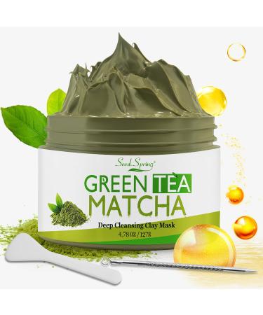 Seed Spring Vitamin C Clay Mask  Green Tea Matcha Facial Mud Mask with Deep Cleaning Relaxing 4.78oz