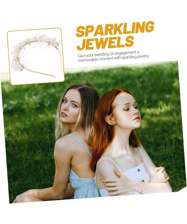 VINTORKY Flower Girl Headband Elegant Girl Headband Pearl Headbands Headband with Pearl Headbands for Headbands for Women Pearl Flower Headband Bridal Dress Accessories Woman Alloy - Buy Online on GoSupps.com