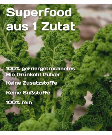 KaLOHaS Pure Superfood Organic Kale Powder - No Additives Freeze Dried High Content of Protein Calcium Vitamin C & K - Antioxidant Rich 9 Essential Amino Acids - 25 x 2 g Sachets - Buy Online on GoSupps.com