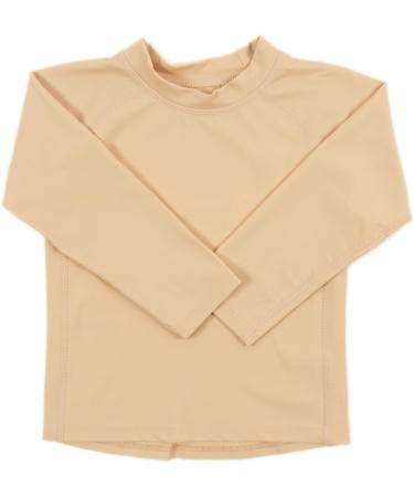 Leveret Long Sleeve Baby Swim Shirt UPF 50+ Rash Guard for Boys and Girls (12M-5T) - Beige - Buy Online on GoSupps.com