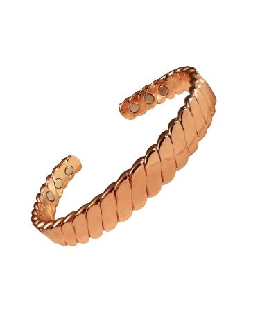 Pain Relief Magnetic Therapy Stylish Jewelry Bracelet Pure Copper Healing Rheumatoid Arthritis Carpal Migraine Fatigue Unisex Gift Long-Lasting Material Design