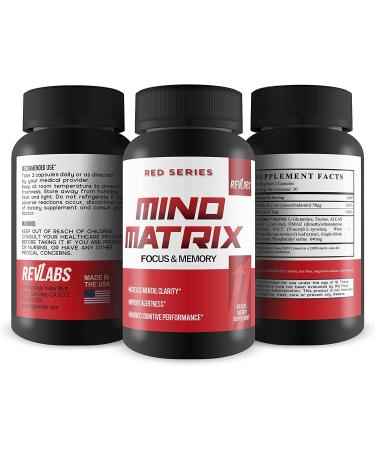 Mind Matrix Memory Focus & Clarity Formula - Nootropic Supplement with Bacopa Monnieri and DMAE - 60 Cap - Buy Online on GoSupps.com
