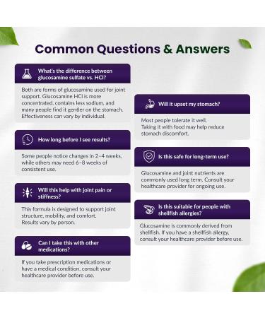 ForestLeaf Glucosamine Chondroitin MSM Joint Supplement Complex - 1200mg - 120 Caps - Buy Online on GoSupps.com