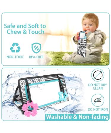 Shop Soft Contrast Baby Books with Mirror | Black & White Toys for Infants - Perfect for Baby Girls - Buy Online on GoSupps.com