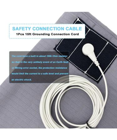DREAMIEE Queen Size Grounding Pillowcase - 20x30in Sleep Therapy Gray with 15ft Connection Cord - Buy Online on GoSupps.com