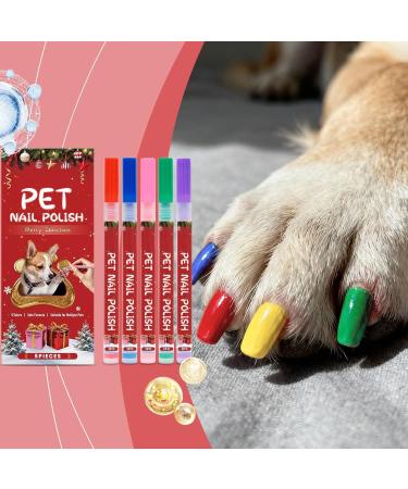 Dog Nail Polish 5 Pack Safe Nail Polish for Small Medium and Large Breeds for Daily Wear Travel Holiday Birthday Party Photo Shoot Nail Polish - Buy Online on GoSupps.com