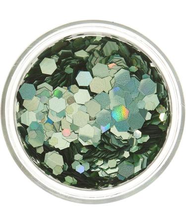Moon Glitter Chunky Holographic Green Glitter - Cosmetic Festival Makeup for Face, Body, Nails, Hair & Lips - 3g - Buy Online on GoSupps.com