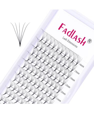 Eyelashes fan 5d 0.05mm d curl 8-14mm russian eyelash extensions prefabricated fan premade russian lashes eyelash texts (5d-05d-mix8-14) Mix (8-14) 5D-0.05-D - Buy Online on GoSupps.com