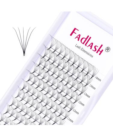 Premade Fans Eyelash Extensions 5D D Curl Mixed Tray Ponited Base Preamde Lash Fans Pro Point Volume Lash Extensions Supplies (5D-0.07D, 8-14mm) 5D-0.07-D Mix 8-14mm