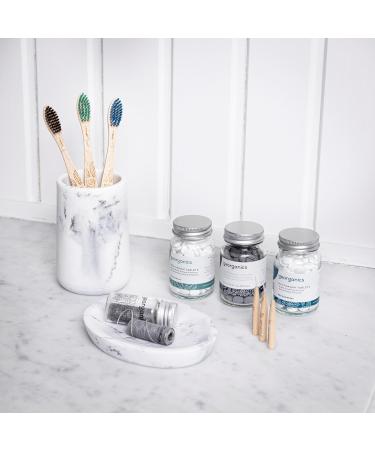 Georganics Sustainable Beech Wood Toothbrush - Eco-Friendly Vegan Soft BPA-Free Nylon Bristles for Adults - Compostable & Recyclable Handle No SLS Fluoride or Animal Testing - Buy Online on GoSupps.com