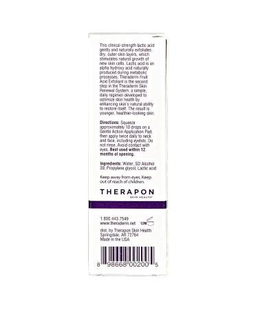 Theraderm 10% Lactic Acid Fruit Acid Exfoliant 2 fl oz - Gentle Exfoliation for Smooth Skin - Buy Online on GoSupps.com