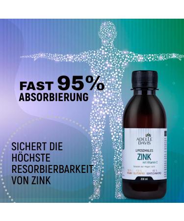 Adelle Davis Liposomal zinc 15mg with vitamin C 1000mg 200ml high-dose liquid formula with sunflower lecithin vegan non-GMO soy and gluten free - Buy Online on GoSupps.com