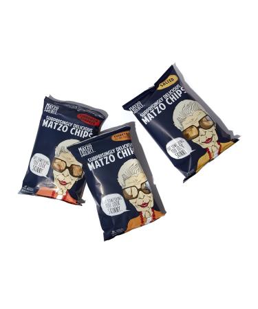 Matzo Chips, Variety Pack (Everything, Salted, Cinnamon Sugared) from The Matzo Project, Kosher, Vegan, Nut-Free, No Trans Fat, Nothing Artificial, 6oz, Pack of 3 Variety Pack 6 Ounce (Pack of 3)