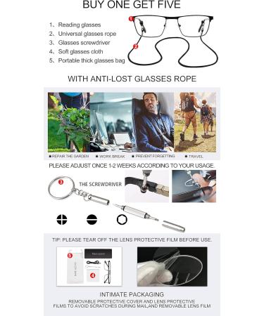 MARE AZZURO Designer Reading Glasses for Men - Stylish Metal Readers 1.0 to 3.5 - Black 2.0x - Buy Online on GoSupps.com