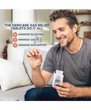 GeriCare Simethicone 80mg - Fast Gas & Bloating Relief (100 Tablets) - Buy Online on GoSupps.com