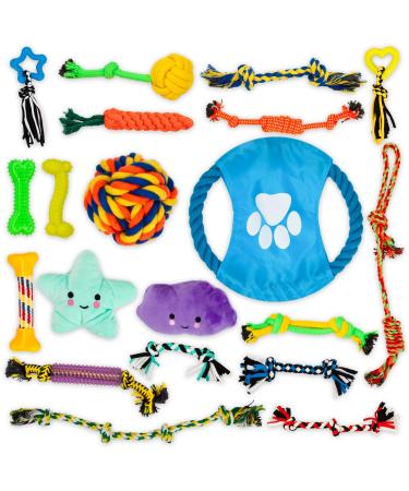 Revivo robust dog toy set 20 partly rope and ball kitlezeit for small and medium -sized dogs durable and indestructible ideal for tooth training and interactive play