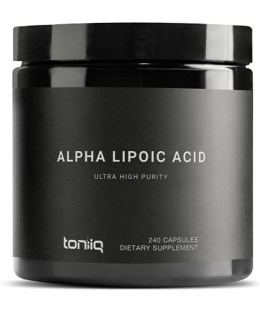  Toniiq 1000mg Ultra High Strength Alpha Lipoic Acid Capsules - Highly Purified 99%+ USP Standard - 240 Capsules ALA Supplement 