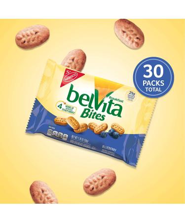 belVita Blueberry Breakfast Biscuit Bites - 6 Boxes (5 Packs Each) | Healthy Snack - Buy Online on GoSupps.com