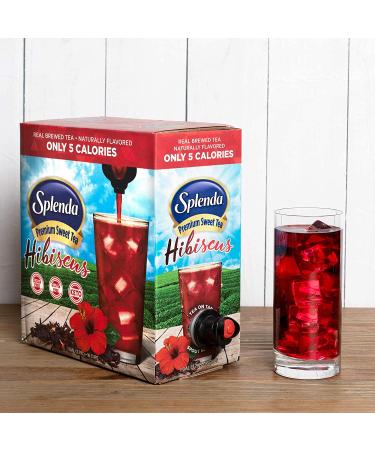 SPLENDA Premium Hibiscus Tea On Tap - 1 Gallon Bag In Box Ready to Drink Liquid - 128 Fl Oz - Buy Online on GoSupps.com