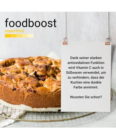  foodboost 100% Pure Vitamin C Powder 1 kg - foodboost - no additives preservatives or sweeteners. For collagen and immune support. - Buy Online on GoSupps.com