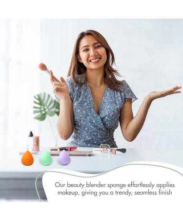 Tranquil Beauty Makeup Sponge Set of 6 - Ultimate Triangle Design Powder Puff Beauty Blenders for Flawless Foundation Application - Buy Online on GoSupps.com