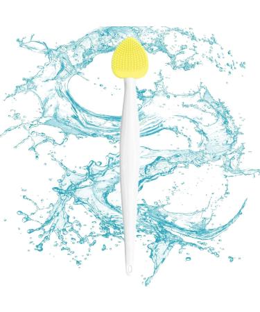 Nose Cleansing Fine Brush | Double-Sided Silicone Facial Cleansing Brush Skincare Face Scrubber | Travel Use Remover Tool Nose Scubber for Women E Yellow - Buy Online on GoSupps.com