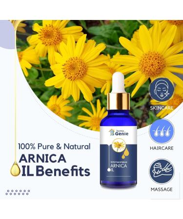 Home Genie 100% Pure Arnica Montana Oil - Natural Undiluted Essential Oil (100ml) with Dropper for Pain Relief & Healing - Ideal for International Shipping - Buy Online on GoSupps.com