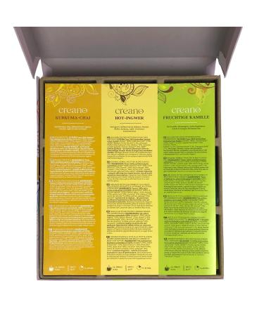 Creano Organic Herbal Tea Gift Set - 45 Tea Bags in 9 Varieties - Perfect Gift for Tea Lovers - Organic Quality - 2022 Edition - Buy Online on GoSupps.com