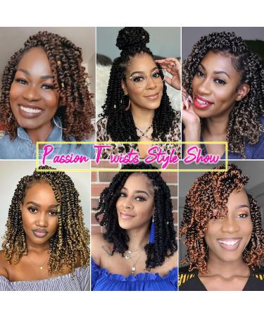 Pre-twisted Passion Twist Crochet Hair 8 Packs 8 Inch Pre-looped Crochet Braids TGrey# - Synthetic Bohemian Braiding Hair Extensions for Black Women - Buy Online on GoSupps.com