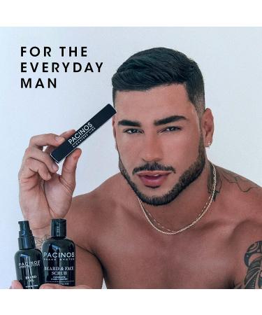 Pacinos Beard and Face Scrub Shave System - Organic 4 fl. oz. with Aloe Vera and Tea Tree Extract | Removes Impurities Naturally - Buy Online on GoSupps.com