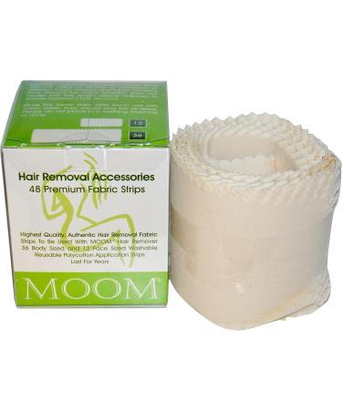 Moom Hair Removal Accessories Premium Fabric Strips 48 Strips
