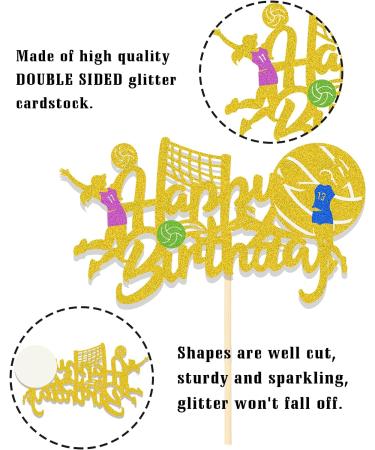 WishFirst Volleyball Cake Topper Girls Volleyball Player Cake Decoration Adult Boys Kids Beach Volleyball Theme Sports Birthday Party Decoration - Buy Online on GoSupps.com