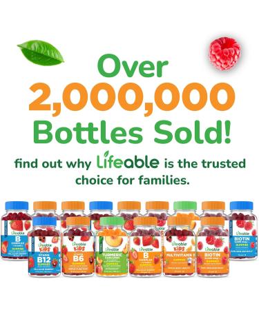 Lifeable Sugar Free Elderberry Gummies for Kids with Vitamin C and Zinc | Kids Immune Support Supplement | Great Tasting Elderberry Gummies | Vegan Non GMO Kosher Gluten Free | 60 Gummies - Buy Online on GoSupps.com