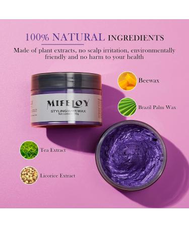Violet Hair Tint - Temporary Hair Color Cream for Men & Women | 4.23 oz Instant Styling Wax | Perfect for Party Cosplay & Halloween - Buy Online on GoSupps.com