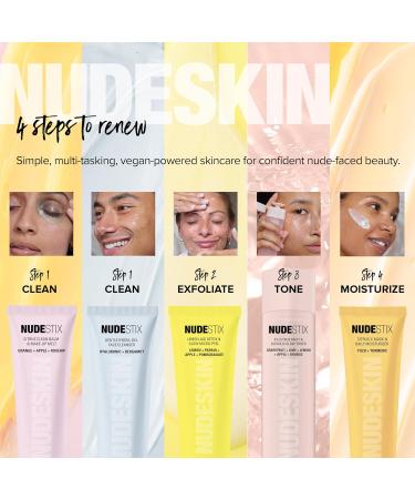 Nudestix 3-Step Citrus Renew Set for Sensitive Skin Travel-Size Cleanser Exfoliator & Moisturizer Kit | Gentle Vegan Skincare Routine with Vitamin C & Fruit Enzymes - Buy Online on GoSupps.com