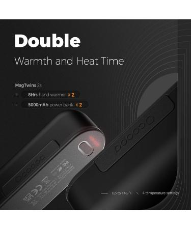 OCOOPA Hand Warmers Rechargeable 2 Pack Magnetic Electric Handwarmer 16 Hrs Warmth 4 Levels Heat Up to 145 USB-C Portable Charger 10000mAh Raynauds Golf Tech Gifts for Men Union UT2s(MagTwins) Black - Buy Online on GoSupps.com