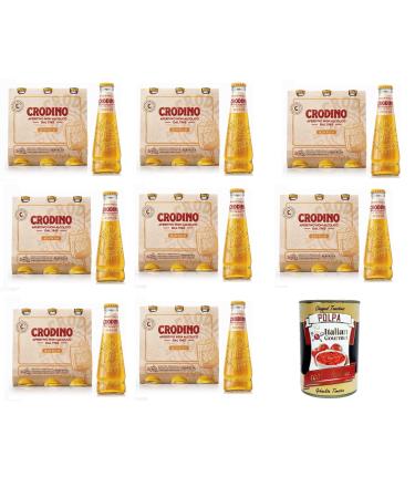 Italian Gourmet E.R. San Pellegrino Crodino Alcohol-Free Appetizers 175 ml + Italian Gourmet Polpa 400 g Pack of 24