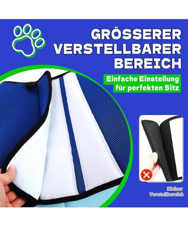 Supet Breaker for Dog Leak Protection | Adjustable Soft Protective Collar Tape | Breathable Elastic Neck Band | Post-Op Recovery | Fits 24-28cm Neck - Blue - Buy Online on GoSupps.com
