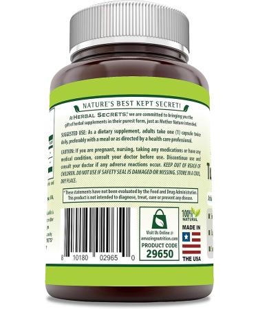Herbal Secrets Turmeric & Ginger 500mg 180 Veggie Capsules Supplement | Non-GMO & Gluten-Free | Made in USA - 1 Count - Buy Online on GoSupps.com