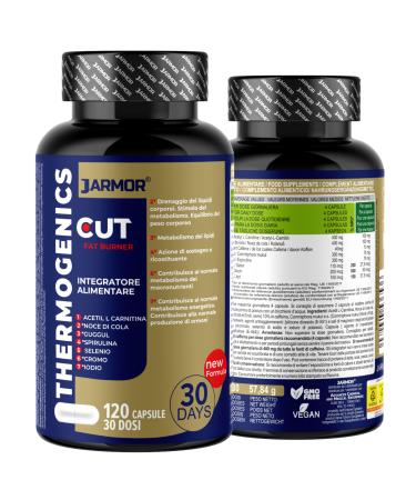 J.Armor Thermogenics 120 Powerful Fat Burner Capsules | Weight Loss | Fast & Effective | Slimming | Fat Burning | L Carnitine The Green